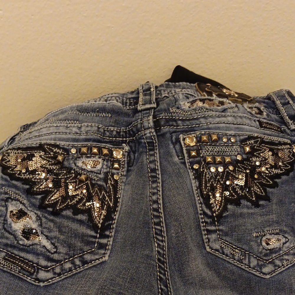 Miss Me Embellished Blue Jeans